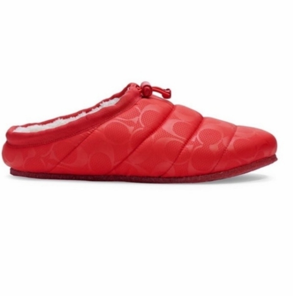 COACH Rachelle Monogram Quilted Nylon Slippers Women's Sizes New - Picture 3 of 15